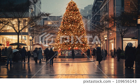 Christmas tree in the city Christmas tree in the city 109656143
