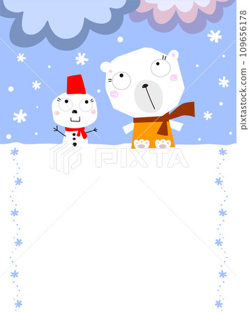 可愛的北極熊框架 可愛的北極熊框架 109656178