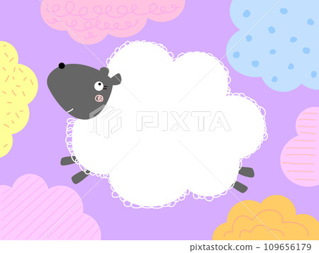 可愛的羊框架 109656179