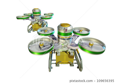 Drone delivery image (formation flight / transparent material version) 109656395