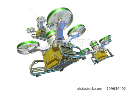 Drone delivery image (formation flight / transparent material version) 109656492