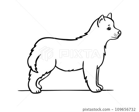 Dog. Hand drawn style. Sketch vector illustration isolated on a white background 109656732