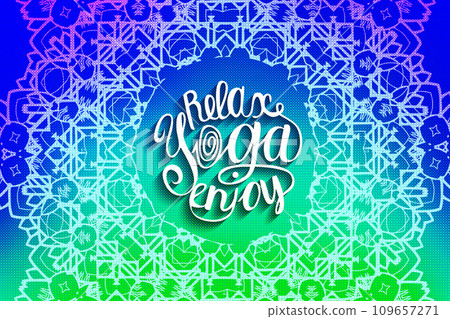 Watercolor Yoga Studio Logo. Watercolor Yoga Studio Logo. 109657271