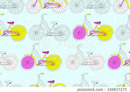 Bicycles seamless pattern. 109657275