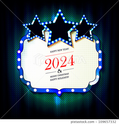 Happy New Year 2024 Greeting card 109657332