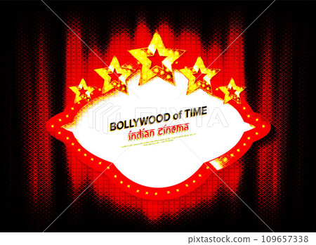 Indian bollywood cinema vector sign 109657338