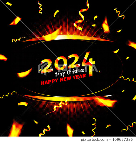 A sign with a happy new year 2024 A sign with a happy new year 2024 109657386