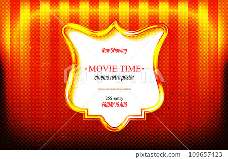 Retro light sign. Vintage style banner. 109657423