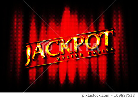 The inscription Jackpot on a red background 109657538