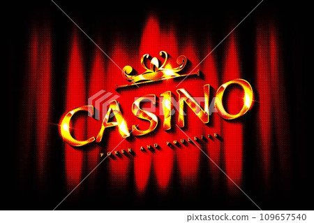 The inscription Casino on a red background 109657540