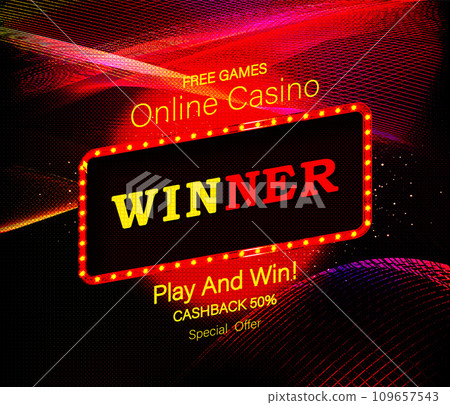 The inscription Winner on a red background 109657543