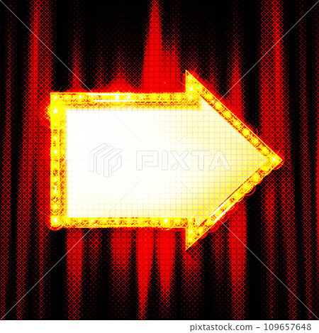 The pointer is an arrow with retro-style light bulbs. The pointer is an arrow with retro-style light bulbs. 109657648