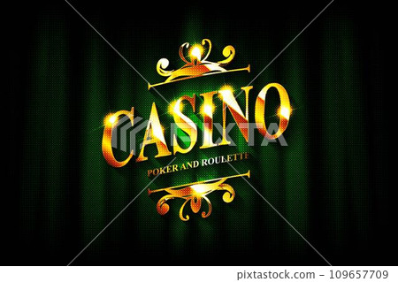 illustration of the banner of an online poker casino 109657709