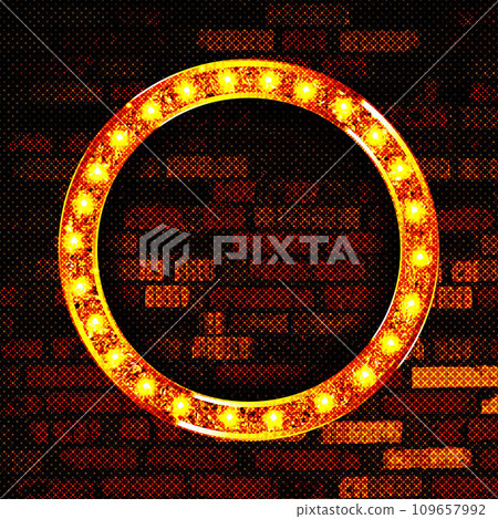Makeup mirror isolated with gold lights Makeup mirror isolated with gold lights 109657992