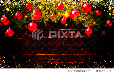 Christmas background with decorations 109658093