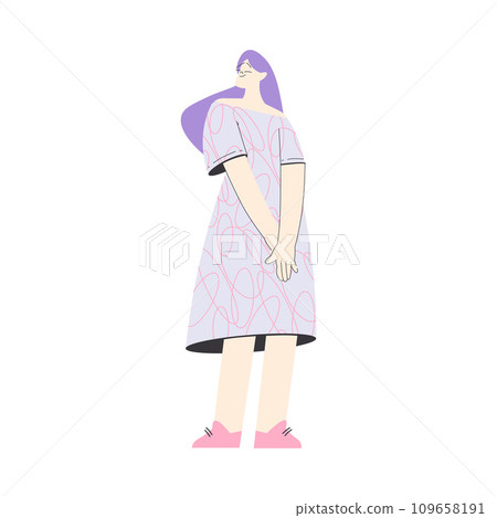 Dreaming Woman Character Having Fancy Imagination Vector Illustration 109658191