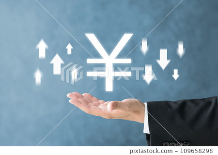 Image of rise and fall in the value of the yen 109658298