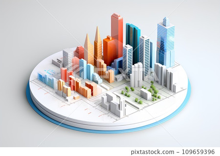 Urban planning chart for future cities 109659396