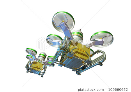 Drone delivery image (formation flight, white background) Drone delivery image (formation flight, white background) 109660652