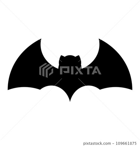 萬聖節蝙蝠剪影圖示。向量。 109661875