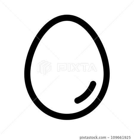 Simple egg icon. vector. 109661925