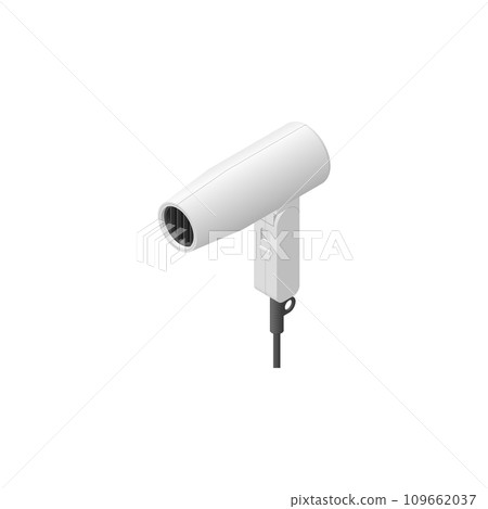 用等角投影繪製的吹風機插圖 109662037