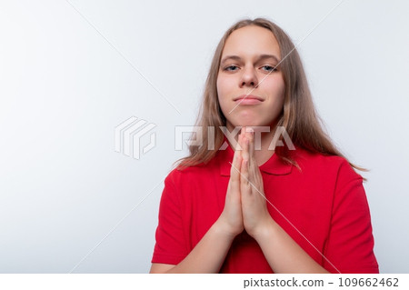 Teen girl hopes and expects a miracle 109662462