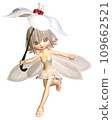 Cute Toon Umbrella Fairy in White 109662521
