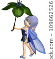 Cute Toon Umbrella Fairy in Blue 109662526