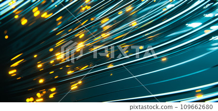 Abstract technology background with moving bokeh lights.  109662680