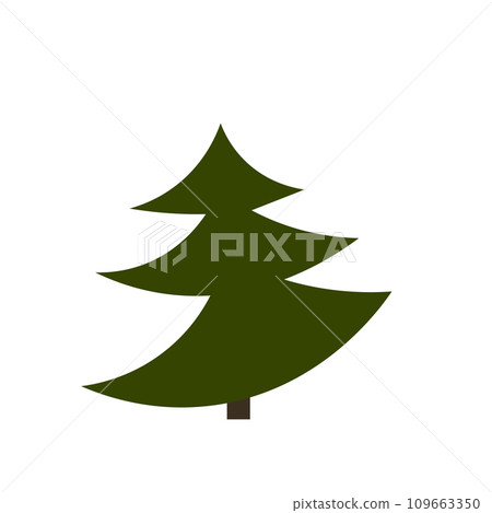 The with Christmas tree with with balls, garland, snowflakes. Winter illustration for fabric, textile wallpaper, posters, gift wrapping paper. Merry Christmas and New year Vector 109663350