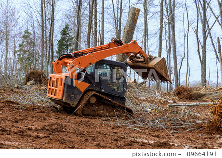For landscaping land improvement mini bulldozer is used for soil moving For landscaping land improvement mini bulldozer is used for soil moving 109664191