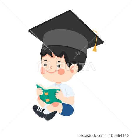 happy kid Graduated student cartoon happy kid Graduated student cartoon 109664340