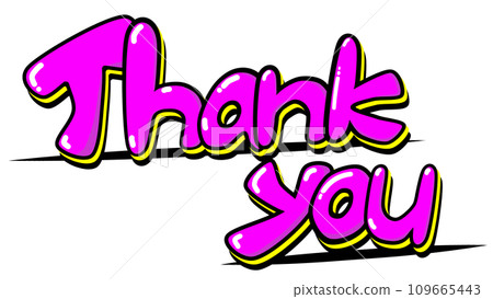 Thank you Thank you English alphabet graffiti paint 109665443