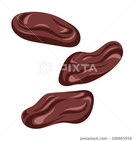 Dates fruits icon cartoon style. Vector illustration isolated on a white background. Dates fruits icon cartoon style. Vector illustration isolated on a white background. 109665959