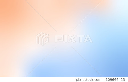 Gradient pastel winter peach fuzz background.. Purple and blue, magenta horizontal gradient mesh winter, spring background. Vector illustration. Gradient pastel winter peach fuzz background.. Purple and blue, magenta horizontal gradient mesh winter, spring background. Vector illustration. 109666413