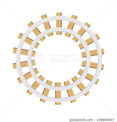 round railroad tracks 109666867