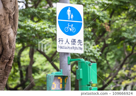 行人號誌燈，紅綠燈， 交通燈， 號誌，歩行者、赤と緑のライト、信号、信号、Pedestrians, 109666924