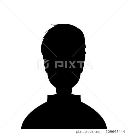 Cartoon man silhouette profile picture - vector Cartoon man silhouette profile picture - vector 109667444