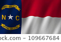 North Carolina flag waving in the wind, Flag of North Carolina images 109667684