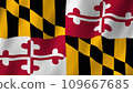 Maryland flag waving in the wind, Flag of Maryland images 109667685