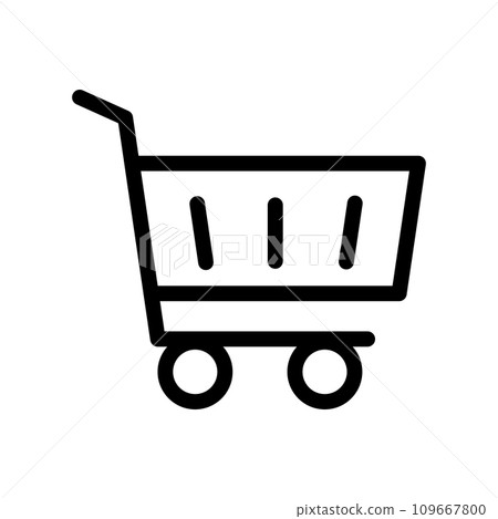 Shopping vector line icon. Simple bag perfect symbol for an e-commerce website offering linear buying and customer delivery services. Convenient shopping cart icon for quick and easy purchase. Shopping vector line icon. Simple bag perfect symbol for an e-commerce website offering linear buying and customer delivery services. Convenient shopping cart icon for quick and easy purchase. 109667800