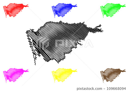 Ernakulam district (Kerala State, Republic of India) map vector illustration, scribble sketch Ernakulam map Ernakulam district (Kerala State, Republic of India) map vector illustration, scribble sketch Ernakulam map 109668094