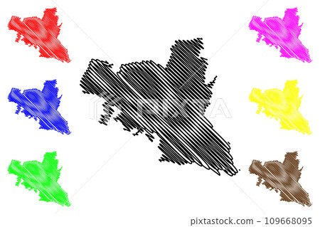 Erode district (Tamil Nadu State, Republic of India) map vector illustration, scribble sketch Erode map Erode district (Tamil Nadu State, Republic of India) map vector illustration, scribble sketch Erode map 109668095