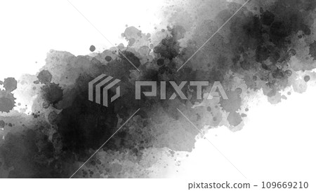 black abstract background watercolor illustration 109669210