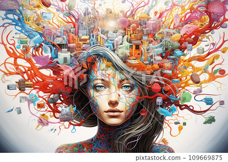 Seamless integration of mind and cognition, portraying intricate neural connections in a visually appealing and harmonious manner Seamless integration of mind and cognition, portraying intricate neural connections in a visually appealing and harmonious manner 109669875