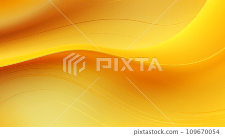 Abstract gentle yellow waves design with smooth curves and soft shadows on clean modern background. Generative AI 109670054