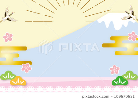 可愛的新年卡片背景素材 109670651