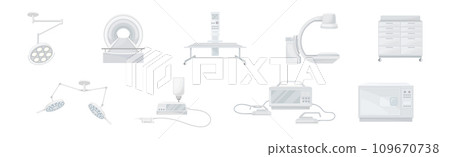 Medical Diagnostic Equipment and Clinic Device Vector Set Medical Diagnostic Equipment and Clinic Device Vector Set 109670738