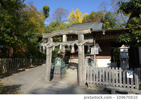 Kyoto Gyoen National Garden in autumn, Karahafu Torii of Itsukushima Shrine, Kamigyo Ward, Kyoto City 109670810